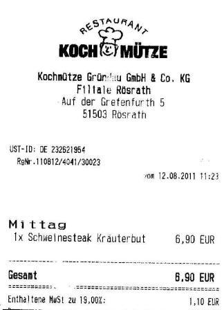 trvb H�ffner Kochm�tze Restaurant